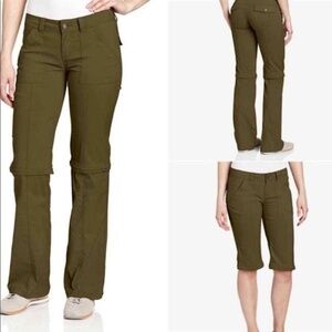 PrAna womens Manarch gray convertible zip off 5 pocket hiking pants Size 6